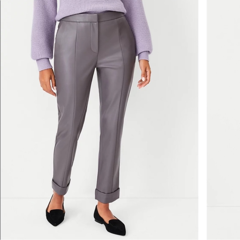 NWT Ann Taylor Curvy Fit Faux Leather Pants / SZ 4